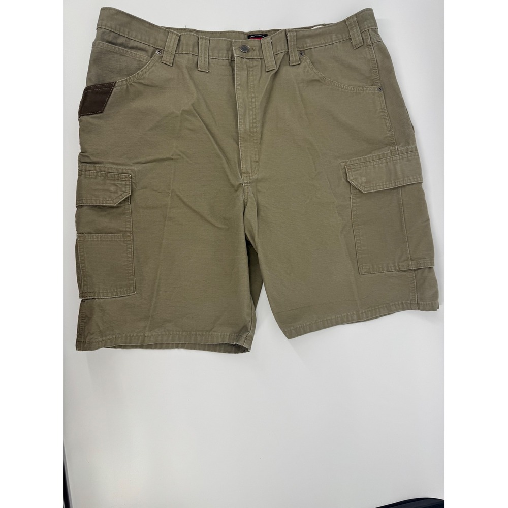 Wrangler Workwear‎ Men 44 Cargo Shorts Olive Green Cotton Canvas Utility WMWR3BR